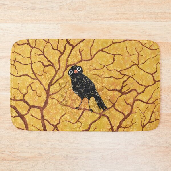Item preview, Forsythia Springtime Happy Blackbird  designed and sold by Sarah Crosby.