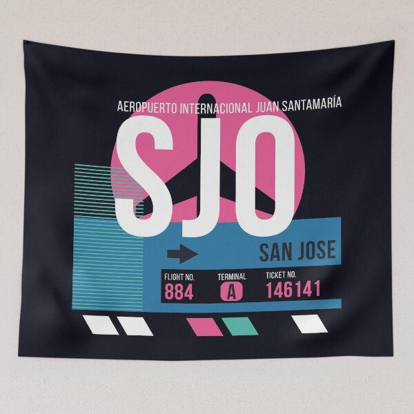 Item preview, San Jose, Costa Rica (SJO) Airport Code Baggage Tag designed and sold by SLAG-Creative.