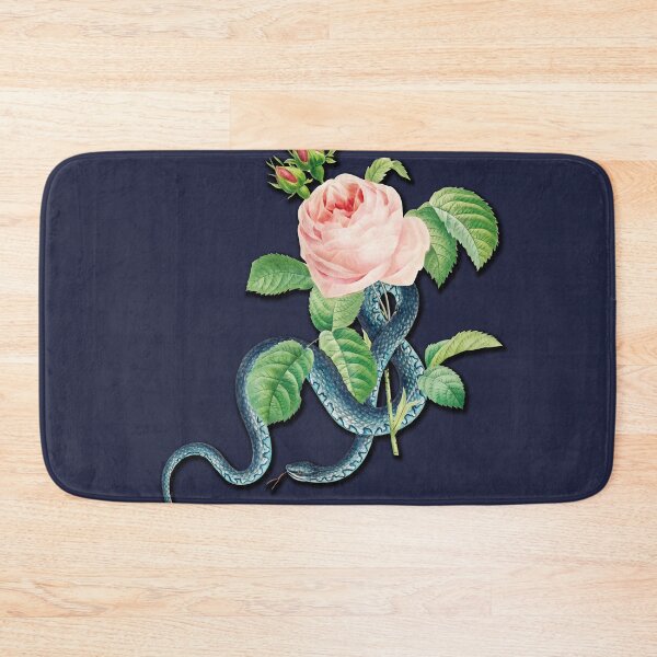 Item preview, Vintage Blue Tree Snake and PinkRoses designed and sold by chimakingthings.