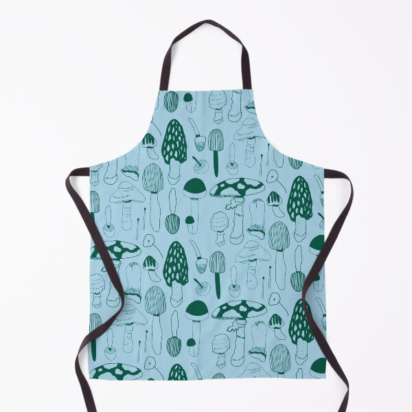 Item preview, Assorted Mushrooms - Green and Blue Mushroom Pattern designed and sold by TheRainbowRoom.