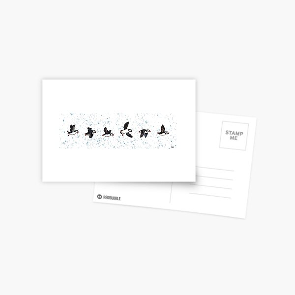 Item preview, Puffins in flight designed and sold by lookintonature.