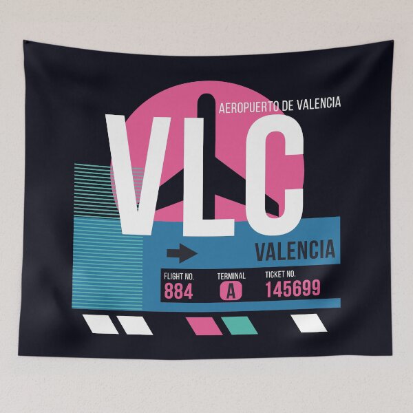 Item preview, Valencia, Spain (VLC) Airport Code Baggage Tag designed and sold by SLAG-Creative.