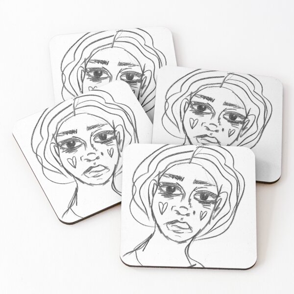 Item preview, Sketchy Face Art Lines designed and sold by Valeria Nikitina.