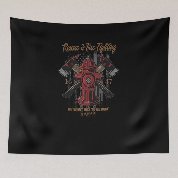 Item preview, Rescue & Fire Fighting, Est. 16, Fire Hydrant & Crossed Axes designed and sold by Xeuno.