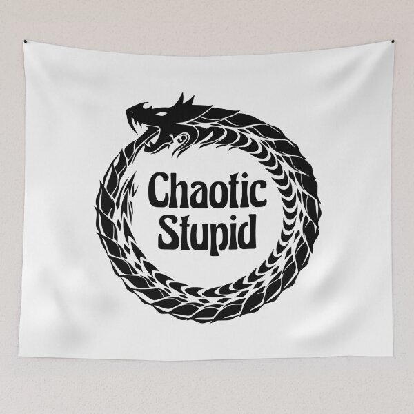Item preview, Chaotic Stupid Alignment Funny Tabletop RPG Vintage Retro designed and sold by WPahat.