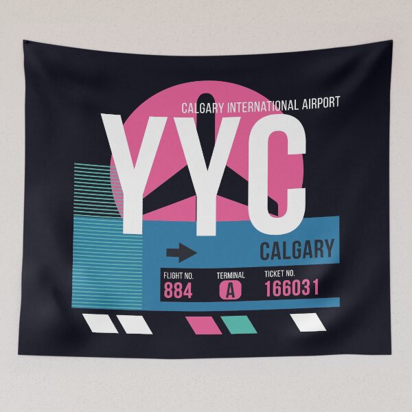 Item preview, Calgary, Alberta (YYC) Airport Code Baggage Tag designed and sold by SLAG-Creative.