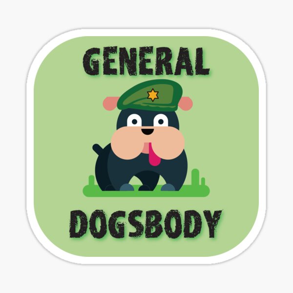 general dogsbody graphic funny dog army