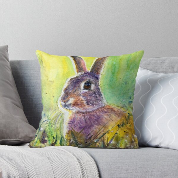 Item preview, Spring hope: watercolour painting of a wild rabbit designed and sold by Double Dutch Designs.