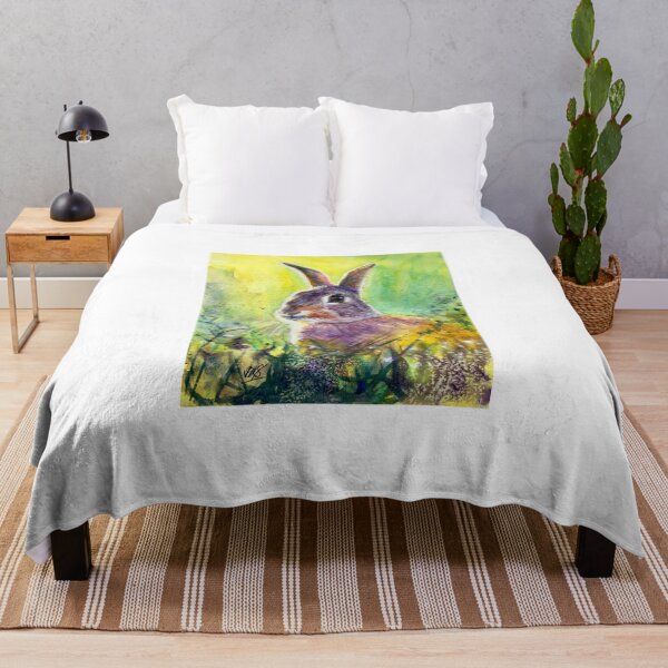 Item preview, Spring hope: watercolour painting of a wild rabbit designed and sold by Double Dutch Designs.