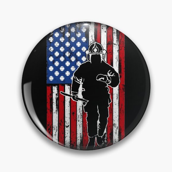 Item preview, FireFighter Rescue, Fireman Silhouette ,US Flag Patriotism designed and sold by Xeuno.