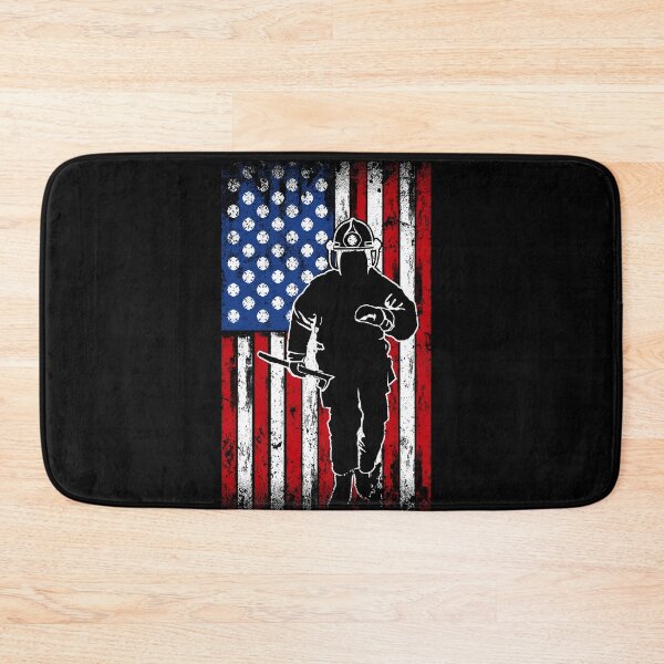 Item preview, FireFighter Rescue, Fireman Silhouette ,US Flag Patriotism designed and sold by Xeuno.