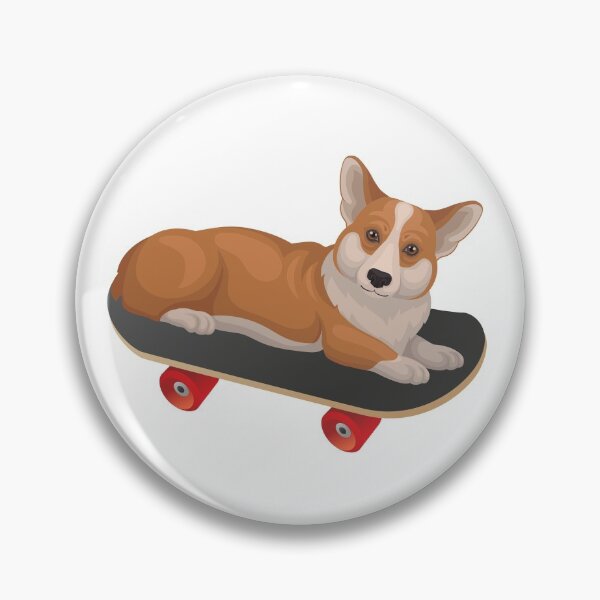 Item preview, skateboarding corgi  designed and sold by Teepety Shop.