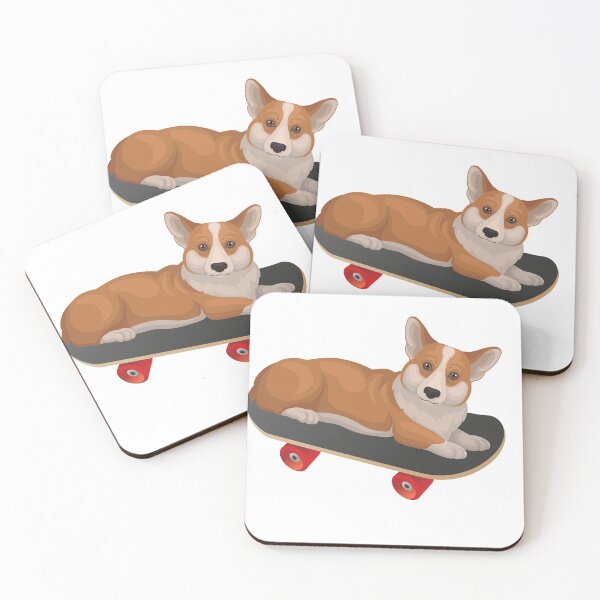 Item preview, skateboarding corgi  designed and sold by Teepety Shop.