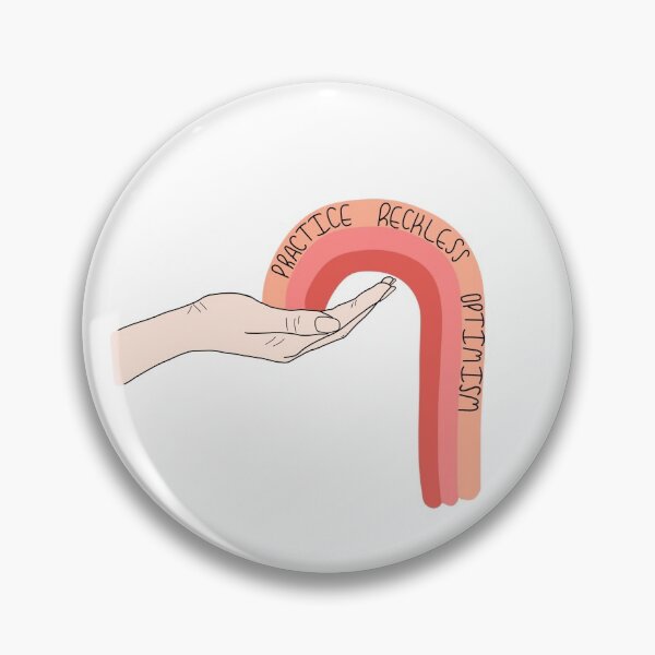Item preview, Practica el optimismo imprudente Peachy Rainbow designed and sold by Stickeraround.