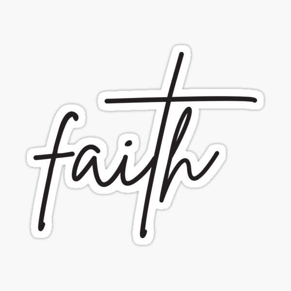 Cursive Faith Sticker