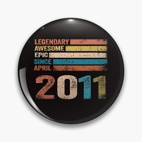 Item preview, 11th vintage retro birthday gift, Awesome since April 2011  designed and sold by Majesticoo.