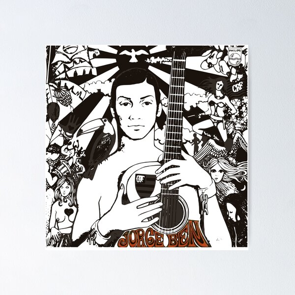 Vista previa del artículo con la obra «Jorge Ben Jor», diseñado y vendido por theoralcollage.