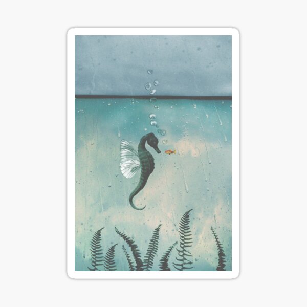 Playful seahorses Sticker