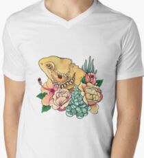 Dragon barbu pastel T-shirt col V homme