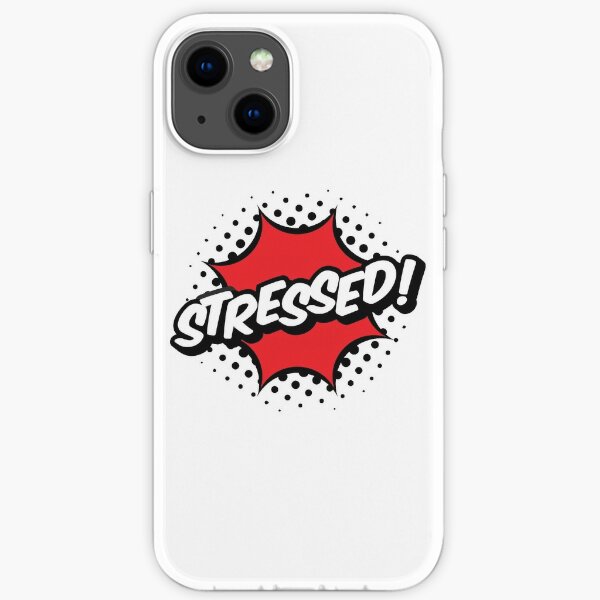 Stressed! red comic pop iPhone Soft Case