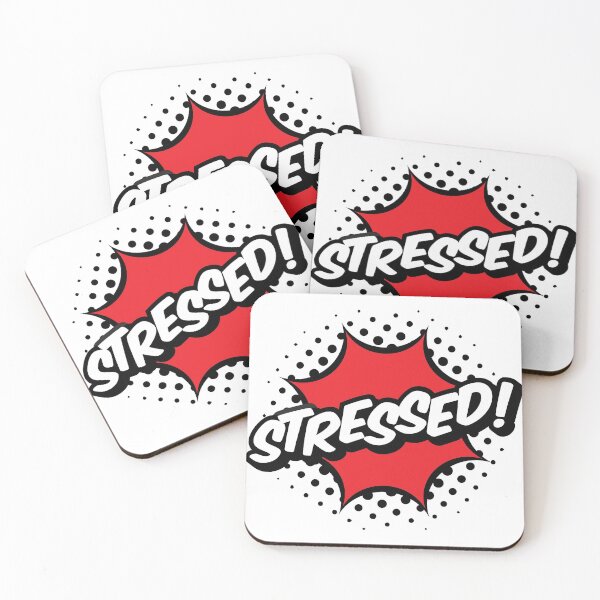 Item preview, Stressed! red comic pop designed and sold by DesignsByDaddy.