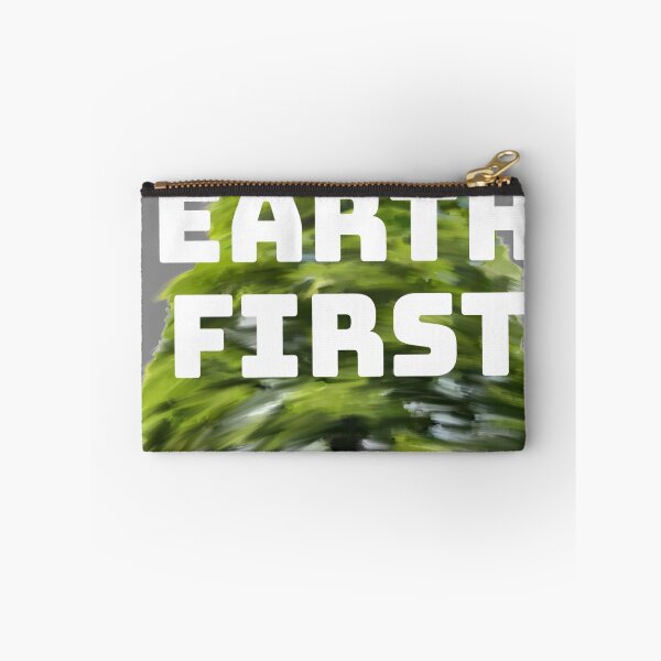 Item preview, earth first bright green painted tree environmental activism and conservation design designed and sold by TheGeoShop.