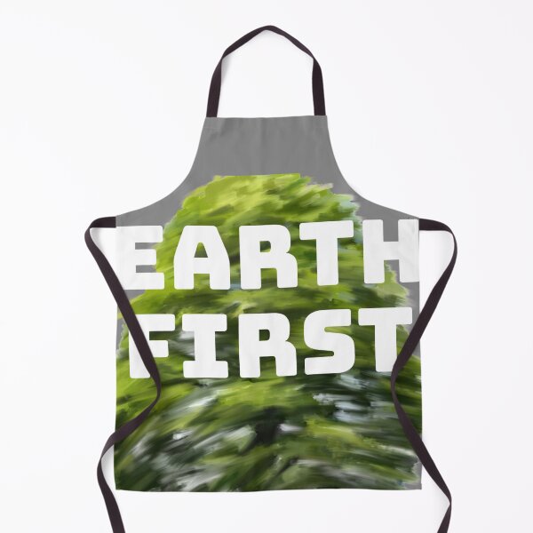 Item preview, earth first bright green painted tree environmental activism and conservation design designed and sold by TheGeoShop.