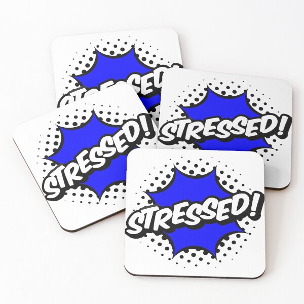 Item preview, Stressed! blue comic pop designed and sold by DesignsByDaddy.
