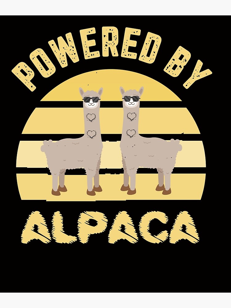 Alpaca Funny Llama Powered Poster