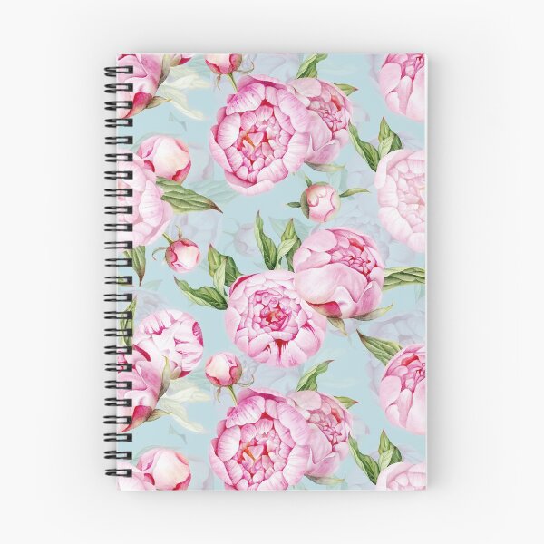 Item preview, Watercolor Peonies Light Blue Botanical Garden Pattern designed and sold by UtArt.