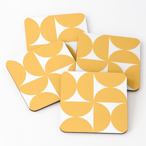 Item preview, Geometric Yellow Semicircles Bauhaus style designed and sold by Yellow-Studio.