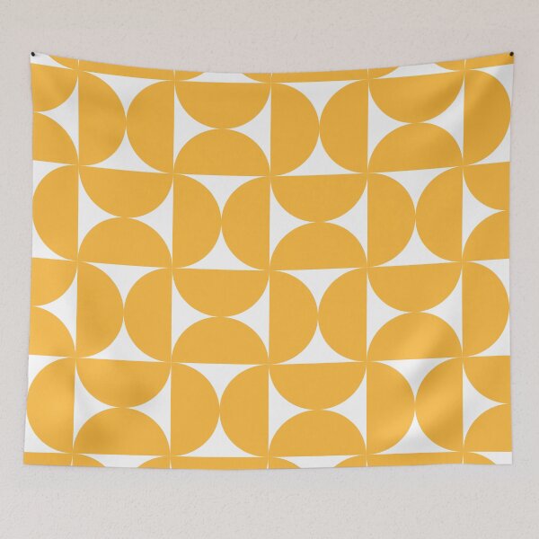 Item preview, Geometric Yellow Semicircles Bauhaus style designed and sold by Yellow-Studio.