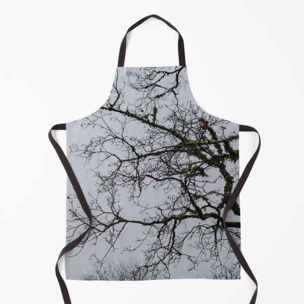 Item preview, Tree branches silhouette against grey dismal sky designed and sold by lena-maximova.