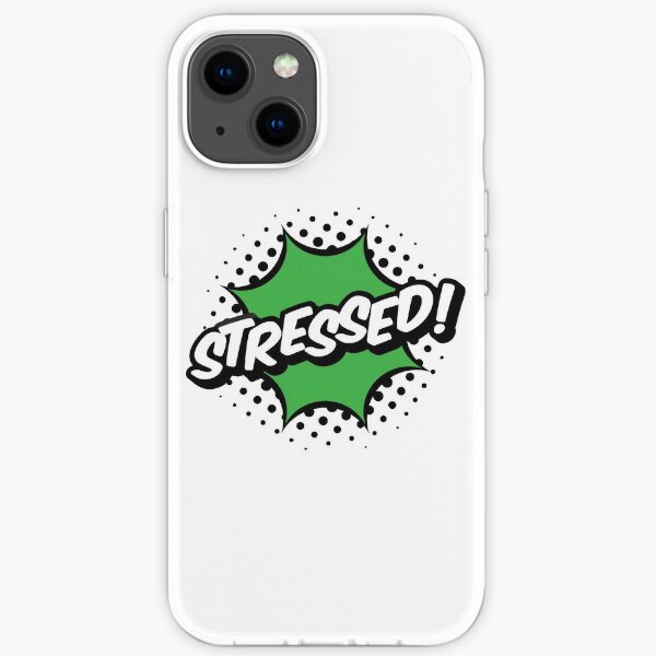 Stressed! green comic pop iPhone Soft Case