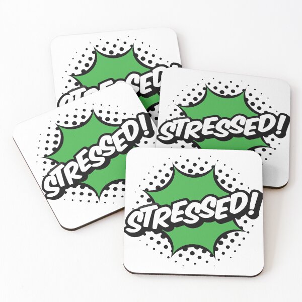 Item preview, Stressed! green comic pop designed and sold by DesignsByDaddy.
