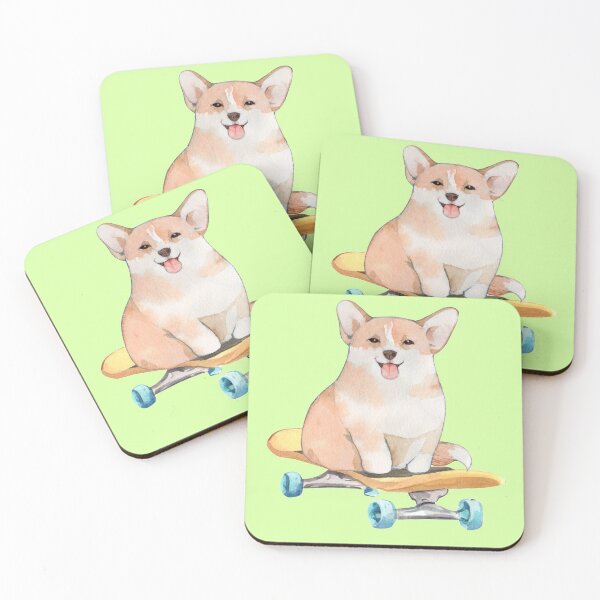 Item preview, skateboarding corgi  designed and sold by Teepety Shop.