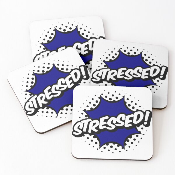 Item preview, Stressed! navy comic pop designed and sold by DesignsByDaddy.