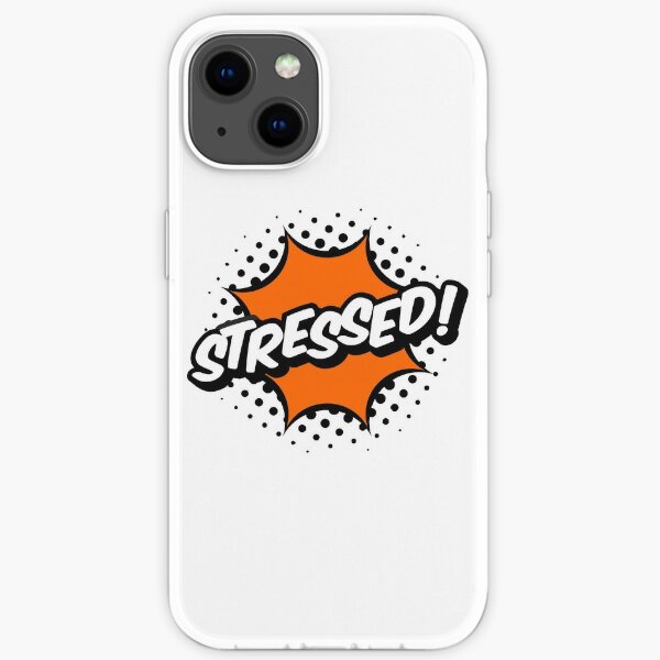 Stressed! orange comic pop iPhone Soft Case