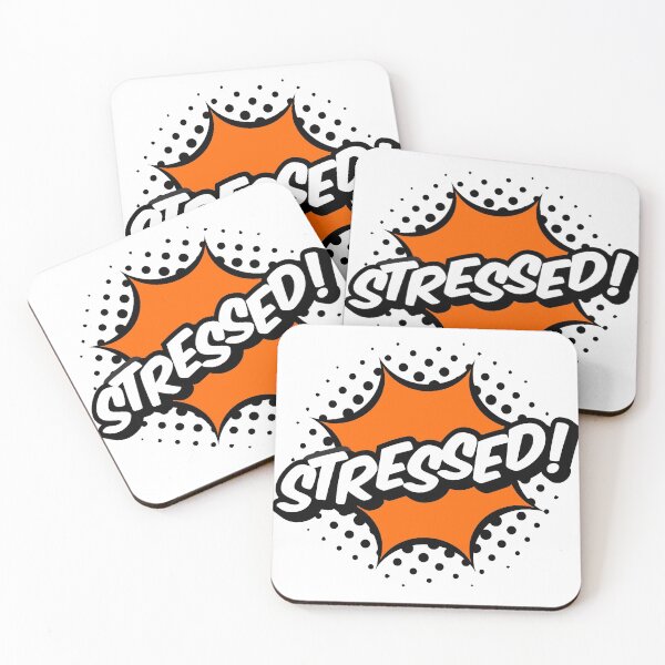 Item preview, Stressed! orange comic pop designed and sold by DesignsByDaddy.