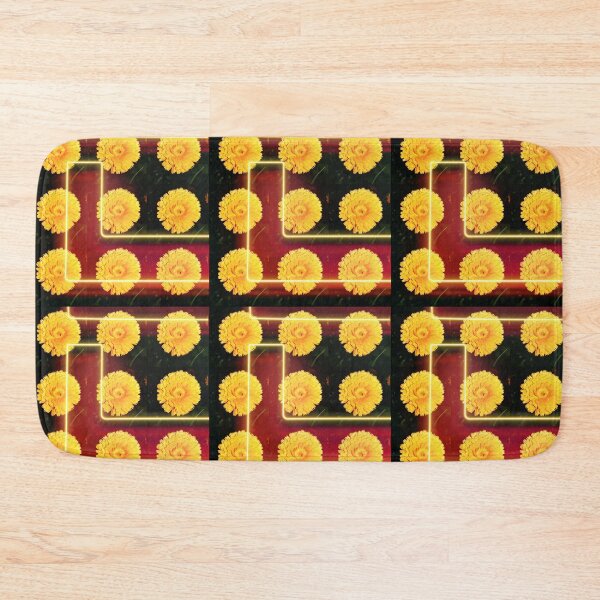 Item preview, All Nine - 9 neon look flowers - yellow marigold photo design designed and sold by kikidu21.