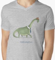 Papasaurus Men's V-Neck T-Shirt