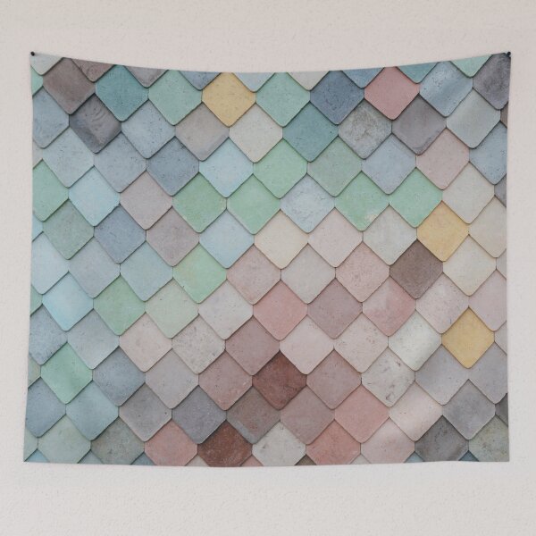 Item preview, Pretty Colorful Scales Tiles  designed and sold by fahadabu.