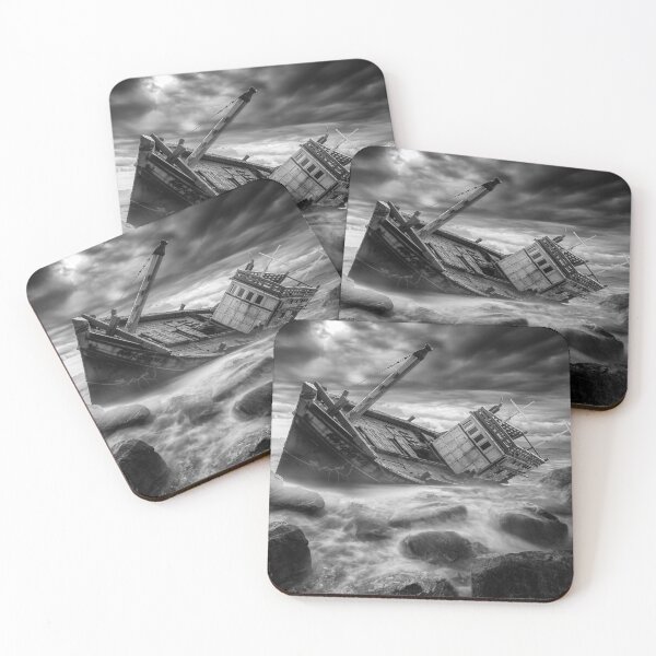 Item preview, Shipwreck,shipwreck print,boat art,boat paintings,fishing boat painting,boat artwork,boat wall art, ocean art , sea art, sun art , blue art , boats art on metal,metal art prints,metal picture prints designed and sold by eyesight4vision.