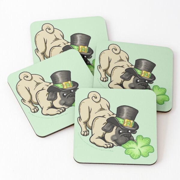 Item preview, Happy Leprechaun Pug! #1 designed and sold by SillWillStudios.