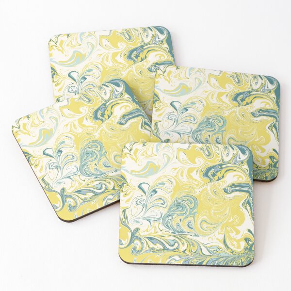 Item preview, greeny circular acrylic pouring designed and sold by SHANAZCREATIVE.
