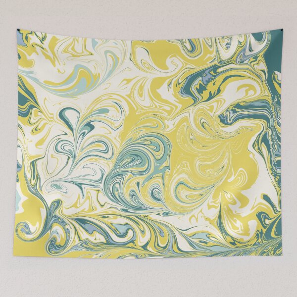 Item preview, greeny circular acrylic pouring designed and sold by SHANAZCREATIVE.