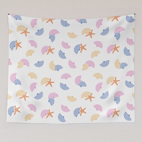 Item preview, mermaid pattern, seabed pattern, oyster pattern designed and sold by angelescar.