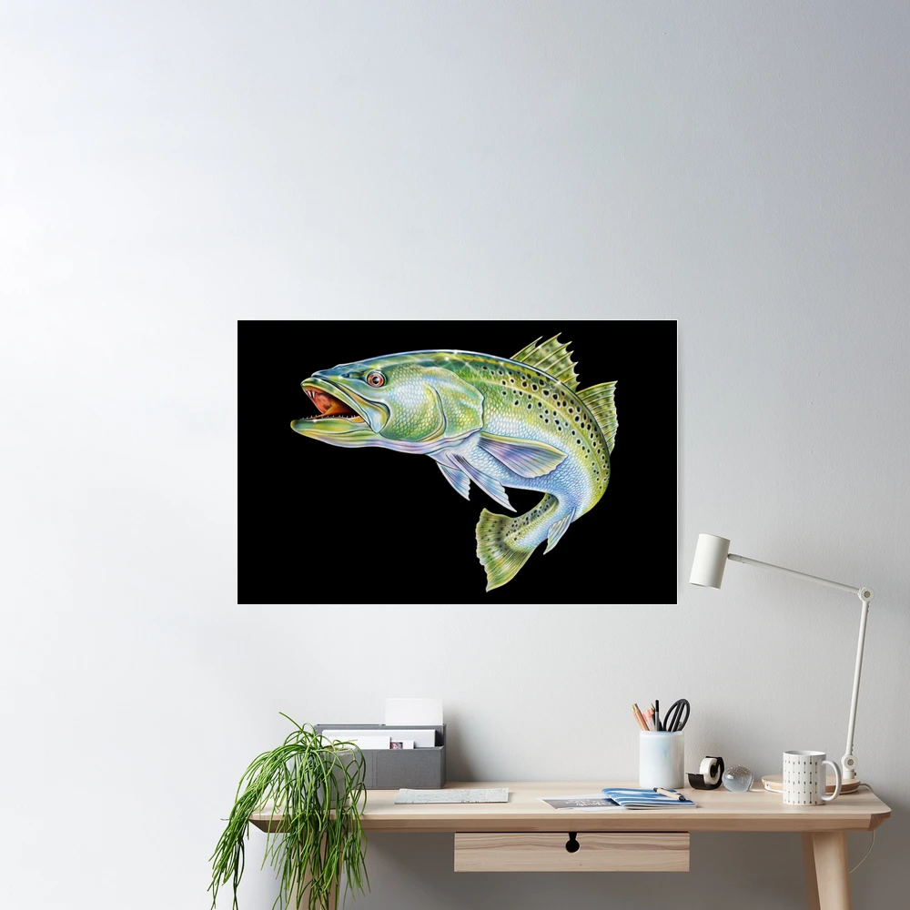 Real Photo Post Card-Speckle Trout Fish Stringer Pellston Studio, MI~HF40