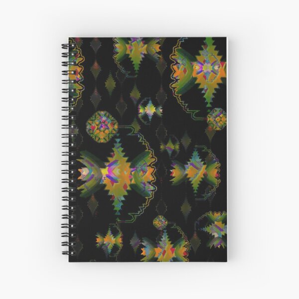 Colored Flying Space Object Spiral Notebook