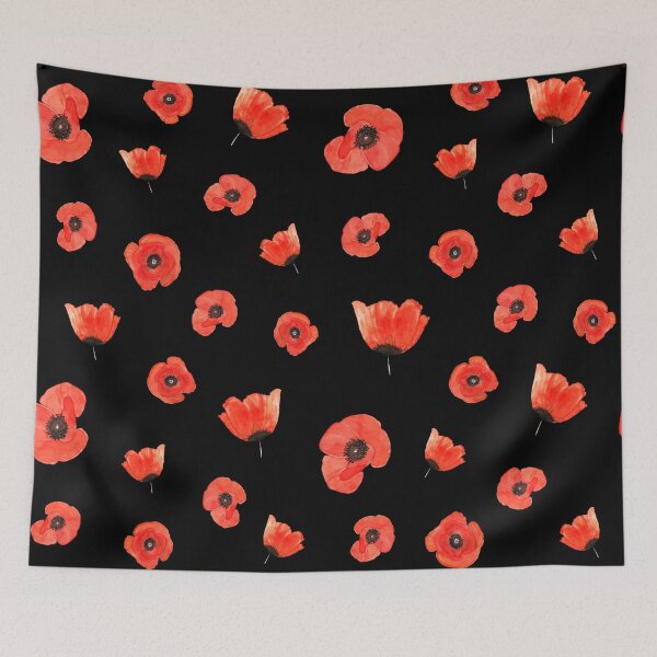 Item preview, Watercolor Papaver Flower Pattern designed and sold by SD-illustration.